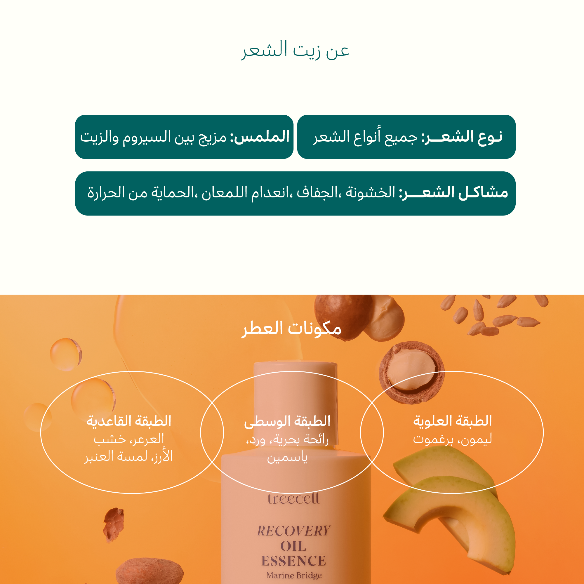 تريسيل ايسنس زيت اصلاح الشعر التالف 
